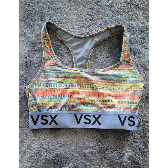 Victoria's Secret VSX Sports Bra Womens Size Small‎ Multicolor - Picture 1 of 6